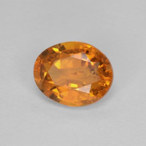 0.91克拉天然橙色单斜硅镁石，椭圆形切割，6.9×5.6毫米，SI