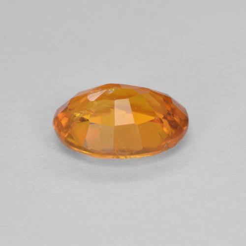 0.91克拉天然橙色单斜硅镁石，椭圆形切割，6.9×5.6毫米，SI