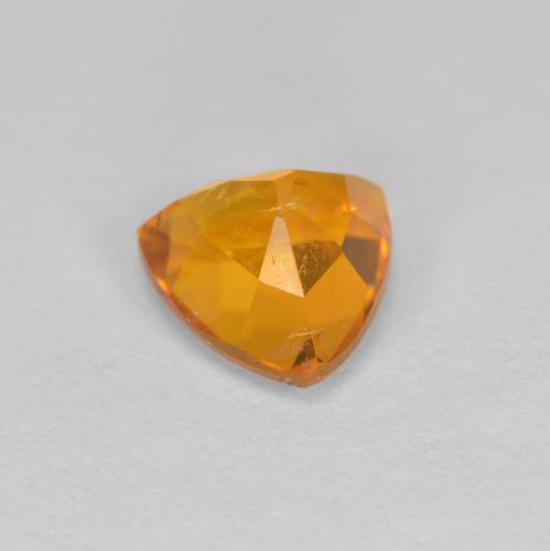 1.20克拉天然橙色单斜硅镁石，三角形，6.8×6.6毫米，SI