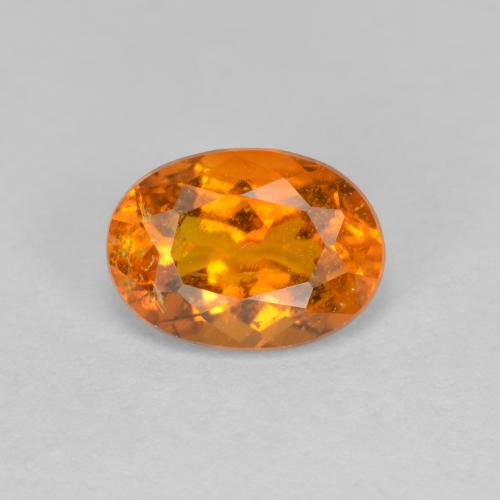 1.15克拉天然橙色单斜硅镁石，椭圆形切割，7.6×5.6毫米，SI