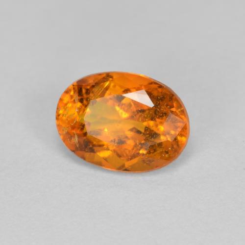 1.15克拉天然橙色单斜硅镁石，椭圆形切割，7.6×5.6毫米，SI