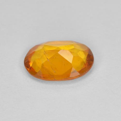 1.00克拉天然橙色单斜硅镁石，椭圆形切割，8×6毫米，SI