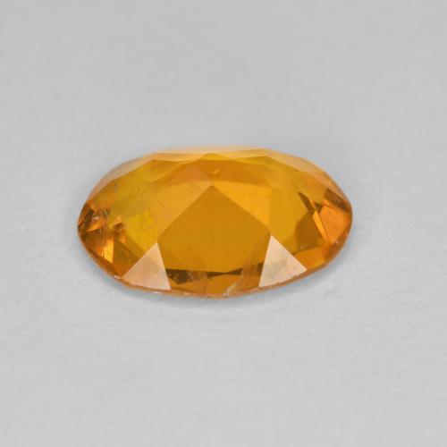 1.33克拉天然橙色单斜硅镁石，椭圆形切割，9×6.9毫米，SI
