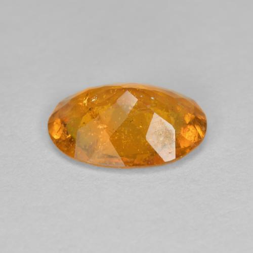 1.43克拉天然橙色单斜硅镁石，椭圆形切割，9.1×6.8毫米，SI