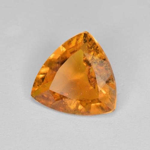 1.45克拉天然橙色单斜硅镁石，三角形，8.2×7.9毫米，SI