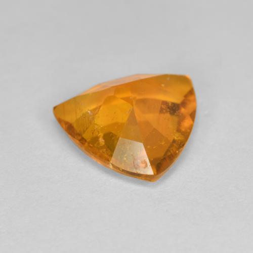 1.45克拉天然橙色单斜硅镁石，三角形，8.2×7.9毫米，SI