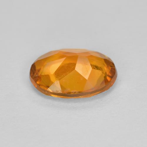 1.34克拉天然橙色单斜硅镁石，椭圆形切割，8.6×6.6毫米，SI