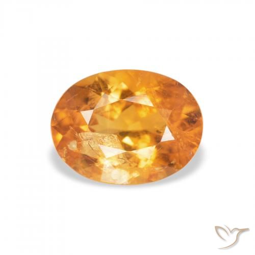 1.26ct 天然 中橙 斜硅镁石, 椭圆形, SI-I1