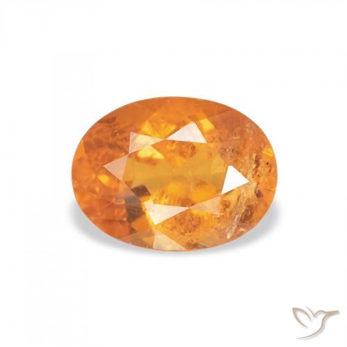 1.29ct 天然 亮橙色 斜硅镁石, 椭圆形, SI-I1