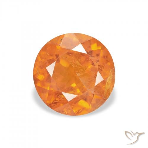 1.62ct 天然 亮橙色 斜硅镁石, 圆形的, SI-I1