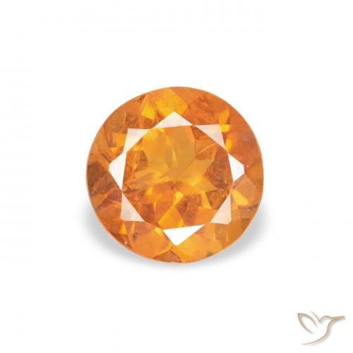0.44ct 天然 中橙 斜硅镁石, 圆形的, SI-I1