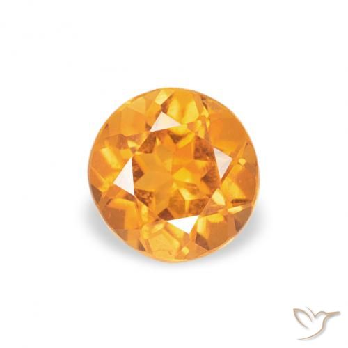 0.28ct 天然 中橙 斜硅镁石, 圆形的, VS-SI