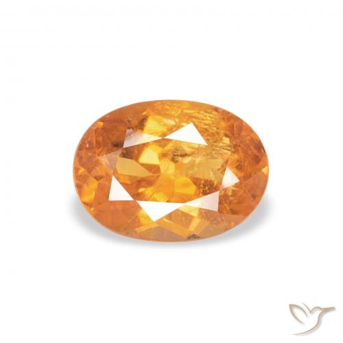 0.87ct 天然 中橙 斜硅镁石, 椭圆形, SI