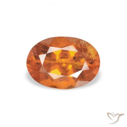 0.89ct 天然 深橙色 斜硅镁石, 椭圆形, SI