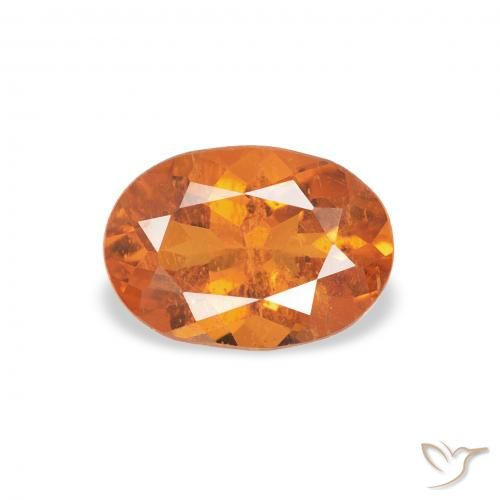 0.75ct 天然 中橙 斜硅镁石, 椭圆形, SI