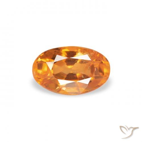 0.40ct 天然 琥珀橙 斜硅镁石, 椭圆形, SI