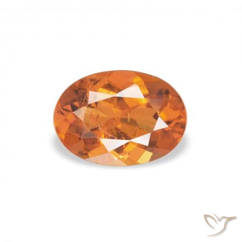 0.70ct 天然 中橙 斜硅镁石, 椭圆形, SI