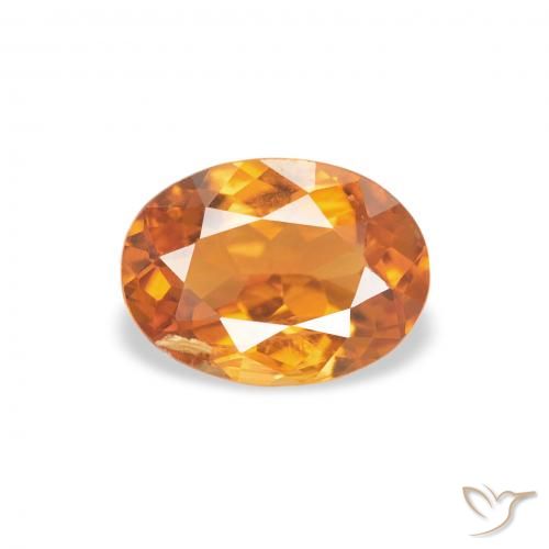 0.70ct 天然 杏橙 斜硅镁石, 椭圆形, SI