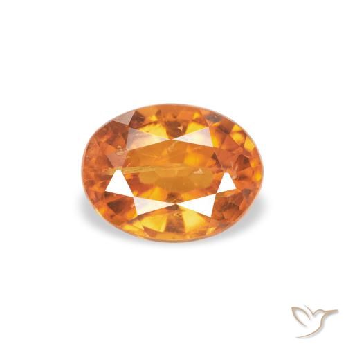 0.66ct 天然 中橙 斜硅镁石, 椭圆形, SI