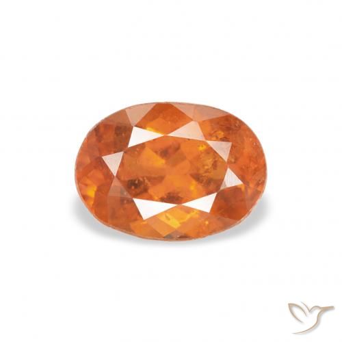 0.87ct 天然 深橙色 斜硅镁石, 椭圆形, SI
