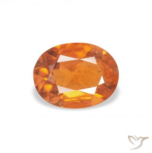 1.04ct 天然 琥珀橙 斜硅镁石, 椭圆形, SI