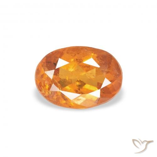 0.76ct 天然 红橙色 斜硅镁石, 椭圆形, SI