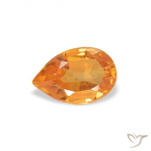 0.75ct 天然 中橙 斜硅镁石, 梨形, SI