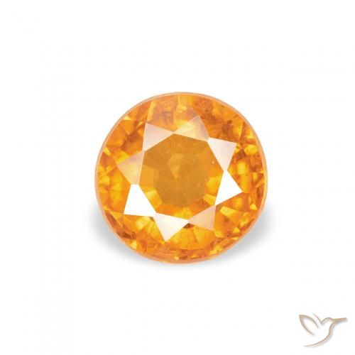 0.48ct 天然 琥珀橙 斜硅镁石, 圆形的, SI