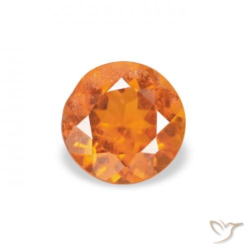 0.43ct 天然 红橙色 斜硅镁石, 圆形的, SI