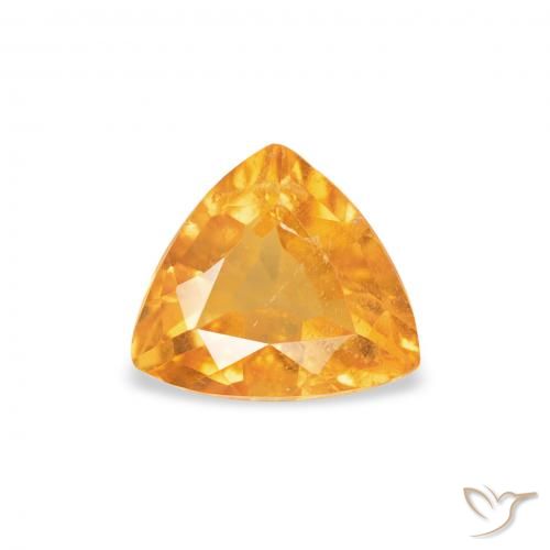 0.78ct 天然 中橙 斜硅镁石, 胖三角形, SI