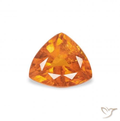 0.91ct 天然 中橙 斜硅镁石, 胖三角形, SI
