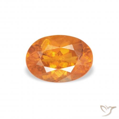 0.85ct 天然 中橙 斜硅镁石, 椭圆形, SI