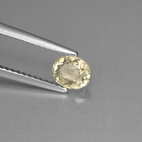 0.63克拉天然变色硬水铝石，椭圆形切割，5.6×4.6毫米，VS