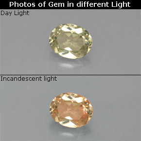 0.71克拉天然变色硬水铝石，椭圆形切割，6.3×5毫米，VS