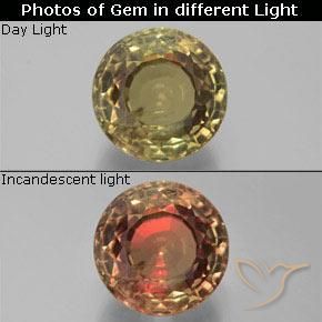 19.90ct 天然 中黄色 变色流散, 圆形的, VS-SI