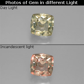 0.93克拉天然变色流散，垫形剪裁，VS-SI