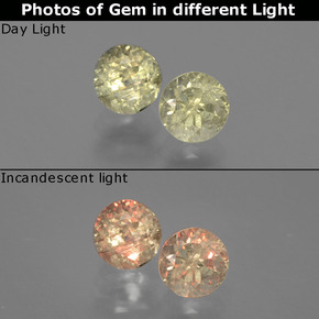 克拉天然变色流散，圆形切割，VS-SI