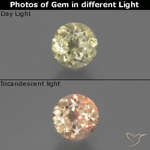 0.73克拉天然变色流散，圆形切割，VS