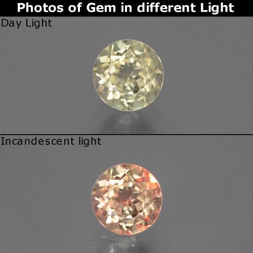 0.63克拉天然变色流散，圆形切割，VS-SI