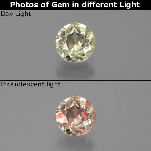 0.65克拉天然变色流散，圆形切割，VS