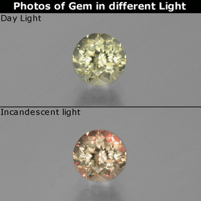 0.78克拉天然变色流散，圆形切割，VS