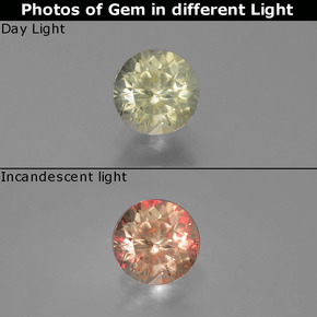 0.83克拉天然变色流散，圆形切割，SI