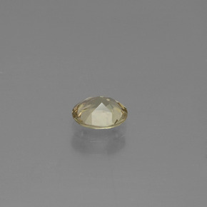 0.59克拉天然黄色变色硬水铝石，椭圆形切割，5.8×4.8毫米，VS