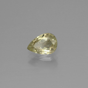 0.92克拉天然黄色变色硬水铝石，梨形，7.5×5.1毫米，VS-SI