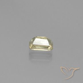 0.86克拉天然黄色变色硬水铝石，祖母绿式切割，6.3×4.3毫米，VS-SI