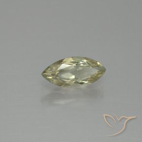 1.27克拉天然黄色变色硬水铝石，马眼形，10.9×5.1毫米，VS-SI