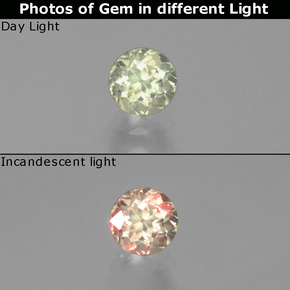 0.63克拉天然变色流散，圆形切割，VS