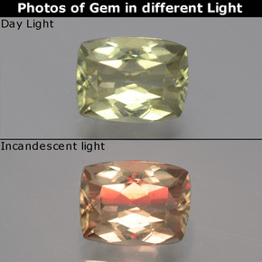 1.66克拉天然变色流散，垫形剪裁，VVS-VS