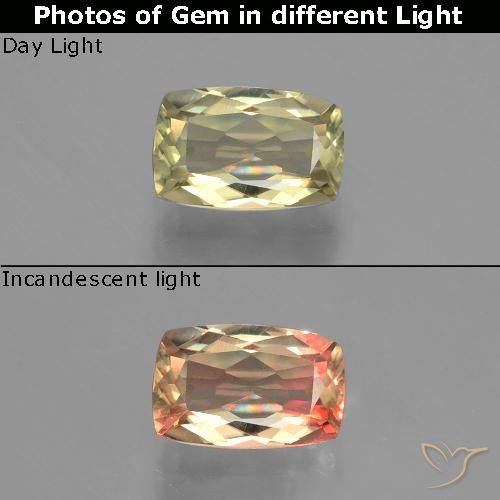 1.20ct 天然 棕黄色 变色流散, 软垫, VVS-VS