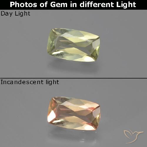 1.06ct 天然 淡黄色 变色流散, 软垫, VVS-VS